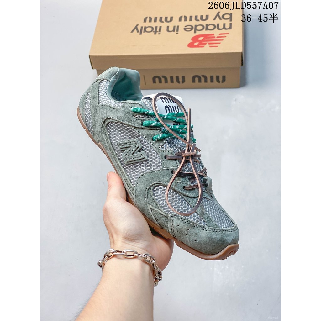 Miu Miu x NB530 SL, sneaker unisex retro, nhẹ, thoáng khí, phối màu basic, lifestyle chính hãng