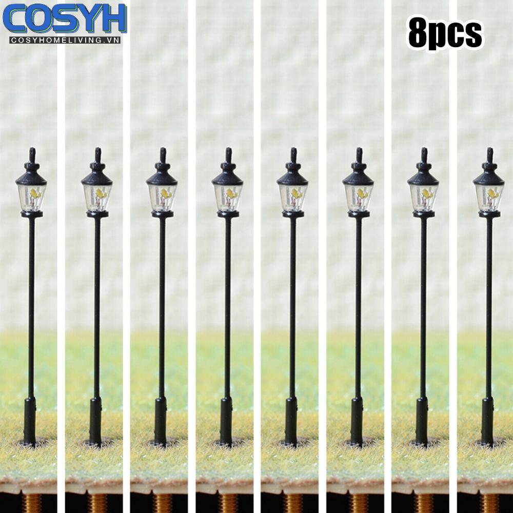 <cosyh>Railroad Light Model Path Lamp Post Platform Street Lamp Train 8pcs/Set