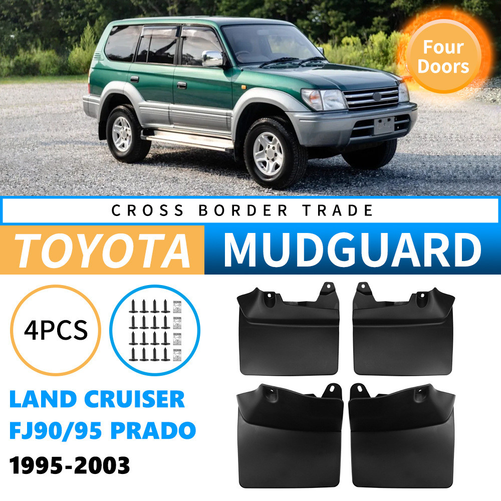 Chất Lượng Cao-Toyota Prado Độc Đoán Land Cruiser FJ90 Prado 1995-2003 Chắn Bùn Bốn Cửa Bùn Flap
