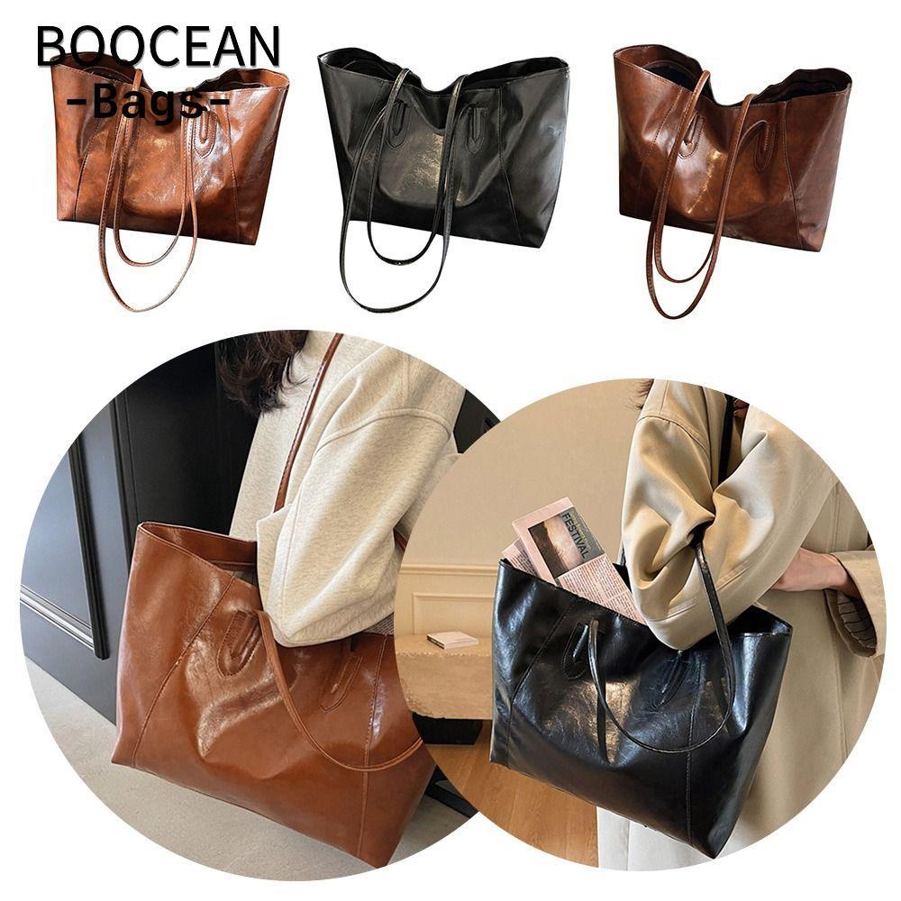 Túi đeo vai BOOCEAN, Túi Tote nữ mềm sức chứa lớn, Túi xách nữ da PU