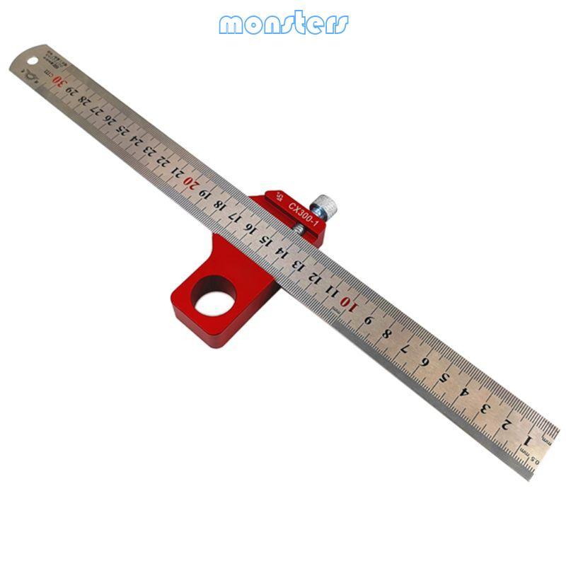 Mon CX300-1 Chế Biến Gỗ Góc 45 Độ Scribe Thợ Mộc Đo Bố Trí Đo Đa Năng Thước Định Vị Có Thể Điều Chỉn