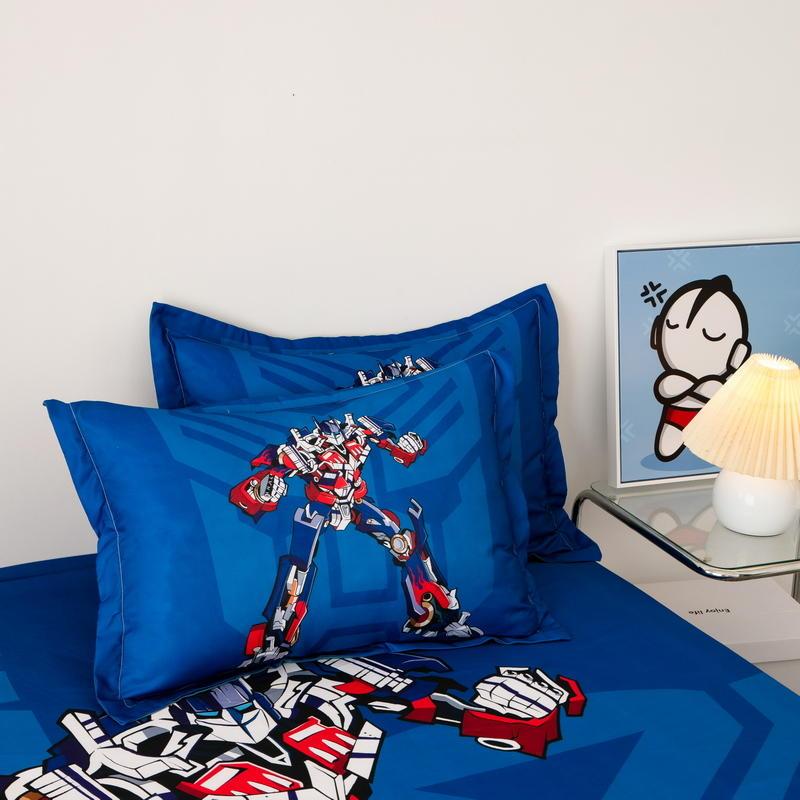 Vỏ gối Robot hoạt hình trẻ em 48 * 74 Vỏ gối One Piece Boy Blue Optimus Prime