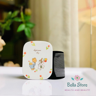 Gương cầm tay kèm lược