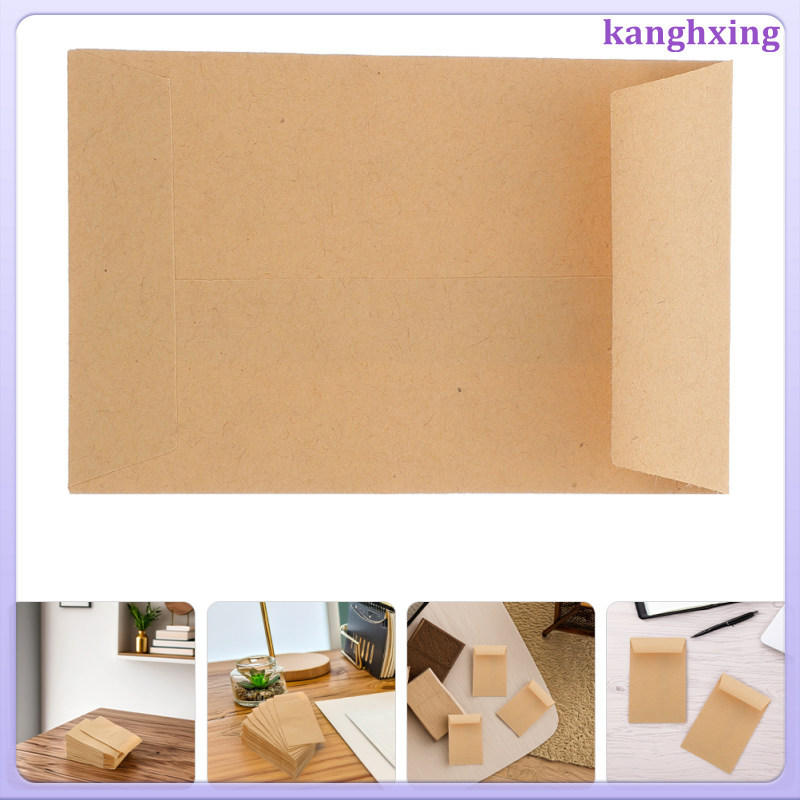Bộ 50 Giấy Kraft Nhỏ Phong Bì Gói Phong Bì Tự Dính Niêm Phong Tiết Kiệm Bảo Quản Phong Bì Cho Bộ Sưu