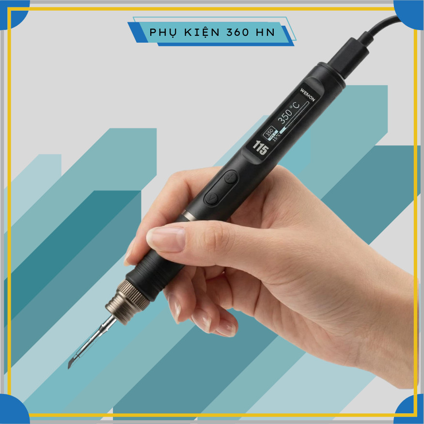 Mỏ Hàn Điện Tử Thông Minh Wemon P210/P245 - Nấu Chảy Thiếc Trong 2s, Cổng Type-C, Kèm Mũi JBC C210