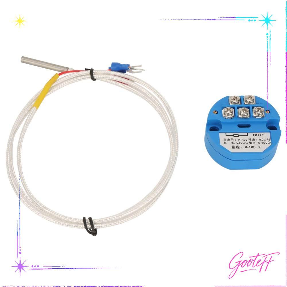 Bộ phát nhiệt độ GOOTEFF, Bộ phát nhiệt độ PT100 0-100 độ SBWZ, Cảm biến nhiệt độ DC24V 0-10V Đầu ra