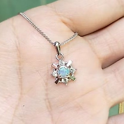 Dây chuyền đá Opal si tuyển nhật