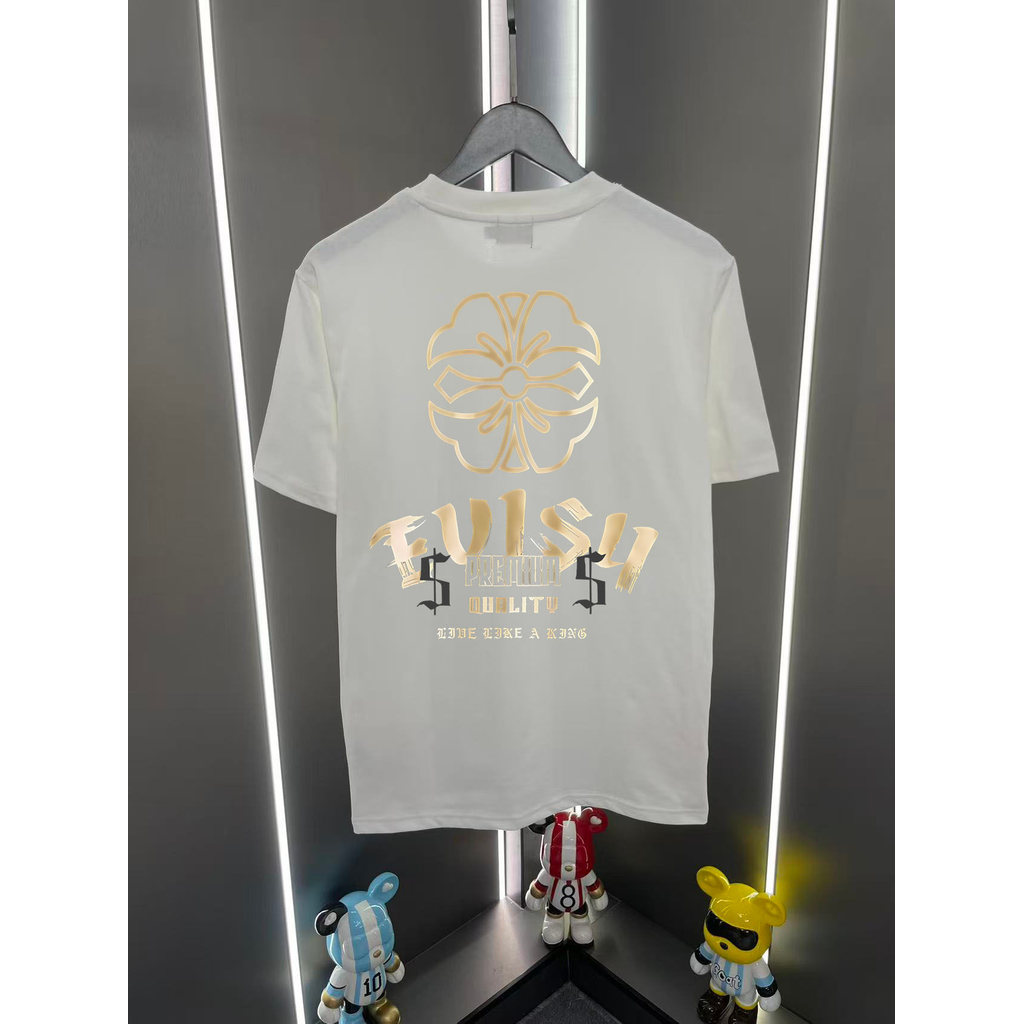 Áo thun Evisu / Áo thun Evisu in hình ngắn tay nam nữ Áo thun cặp đôi Áo thun đi lại Áo thun thể dục