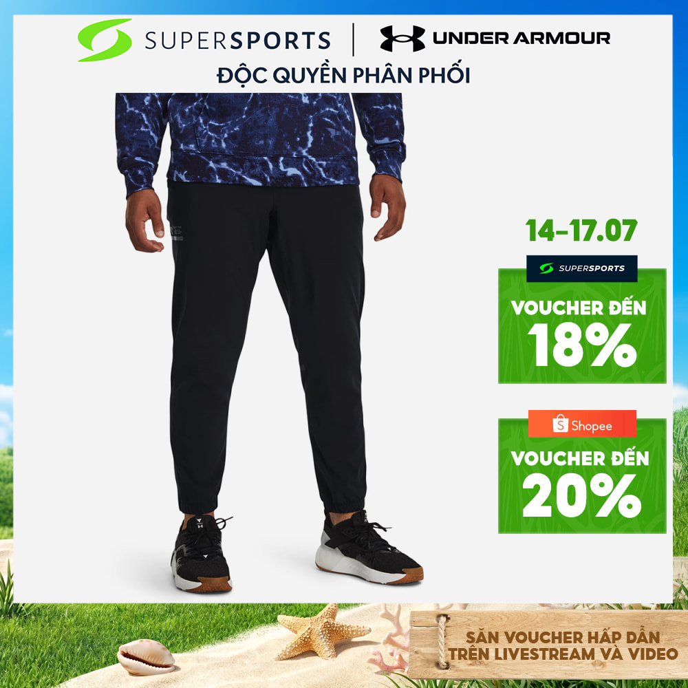 Quần Dài Thể Thao Nam Under Armour Project Rock Unstoppable - Đen  - 1380102-001