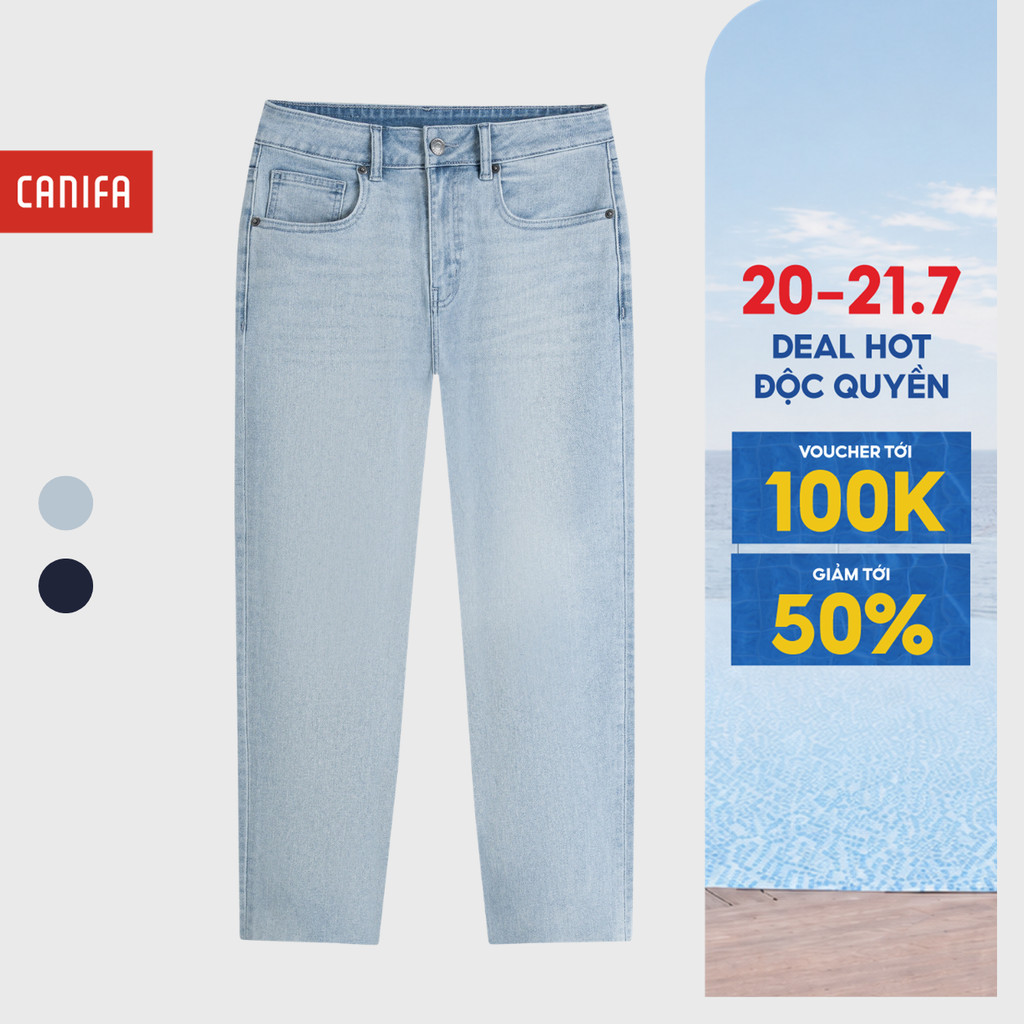 Quần jeans nữ dáng suông ống đứng CANIFA ống đứng 6BJ26S003