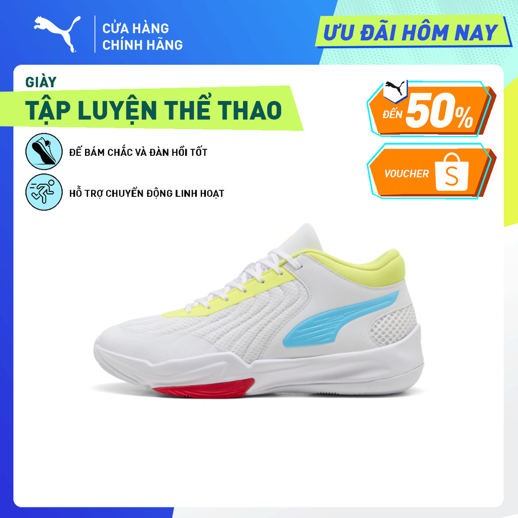 Giày Thể Thao PUMA Unisex Court Pro 2 White-Vibrant Blue Màu Trắng