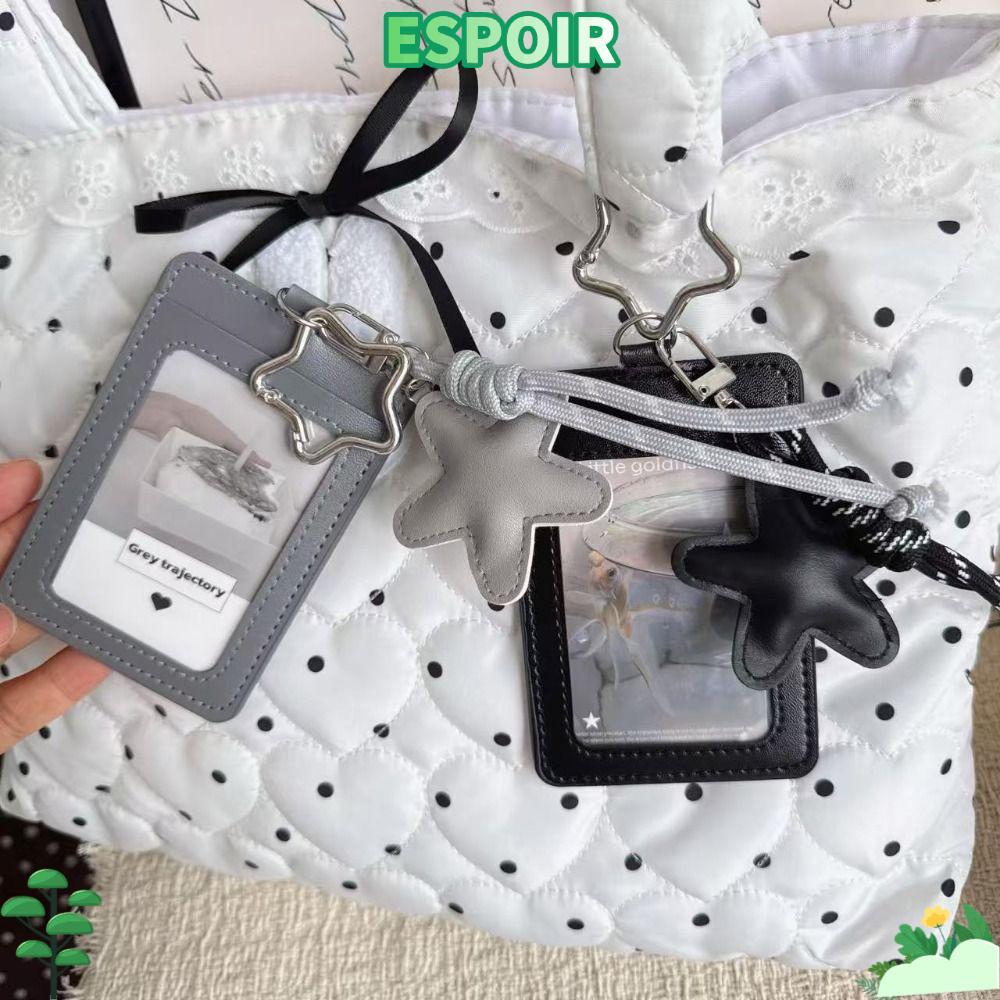 IESPOIRHA Kpop Idol Photocard Holder, INS Y2k Card Holder, Da PU Idol Photo Cards Tay áo