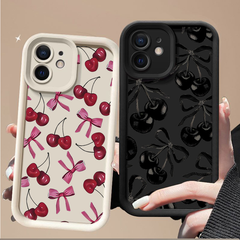 Ốp Lưng Điện Thoại Google PIXEL 10 9 8 7 Pro XL 8A 7A 5G PIXEL9/8/7 IXEL8 PIXEL7 Red Cherry Black Bo