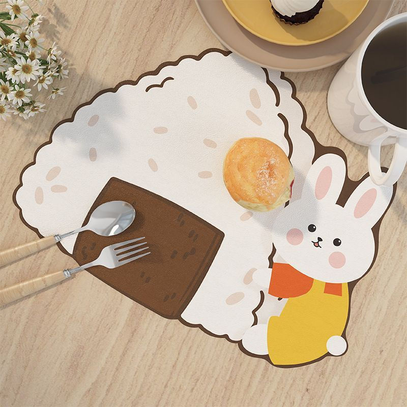 Irregularly Shaped Dinner Plate Modern Minimalist pvc Cute placemats and cup mats for tableware12y N