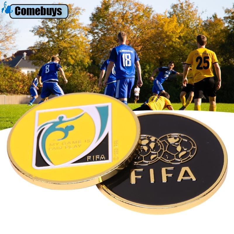 Com * Trọng tài bóng đá Flip Coin Pick Side Soccer Flip Coin Hợp kim Soccer Toss Coin
