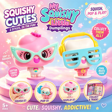 My Squishy Little Ice Cream – Búp bê tương tác sưu tập kèm phụ kiện, Đồ chơi sang trọng Squishy mềm,