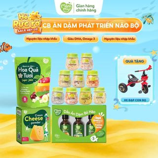 [Livestream] Combo dinh dưỡng cho bé từ 6 tháng Mămmy: set 9 hạt mix, 3 dầu 30ml, 1 hộp phô mai, bánh hoa quả tươi