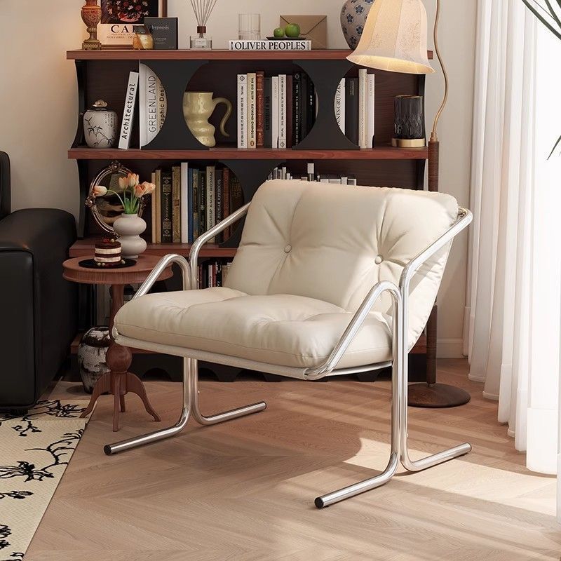 Ghế sofa đơn tối giản nhẹ sang trọng cao cấp cảm giác cổ điển ghế đơn Barcelona ghế tựa lưng ghế lườ