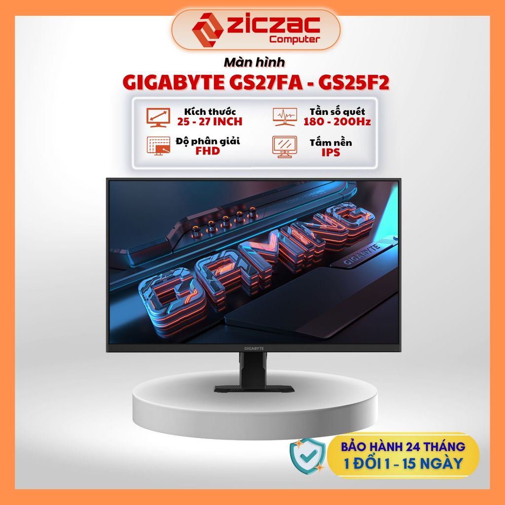 Màn hình Gigabyte 25-27inch 180Hz 200Hz GS27FA GS25F2 Full HD IPS gaming - Chính hãng
