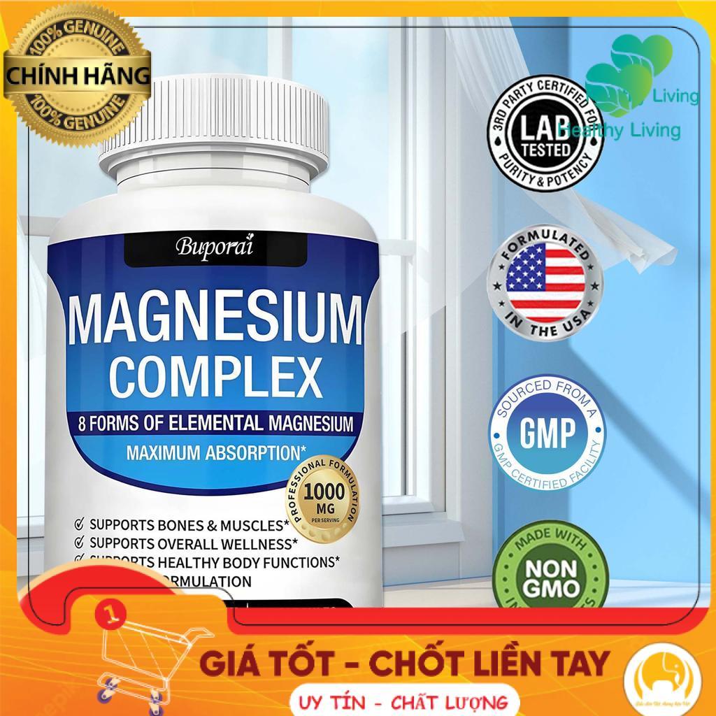 [CHÍNH HÃNG] Viên Nang Buporai 1000mg Phức Hợp Magiê Glycine Của Mỹ - Bổ Sung Khoáng Chất, Hỗ Trợ Gi