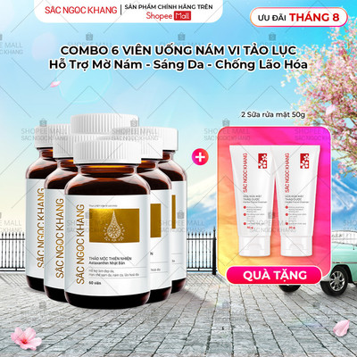 Combo 6 Viên Uống Sắc Ngọc Khang Vi Tảo Lục Hộp 60 viên