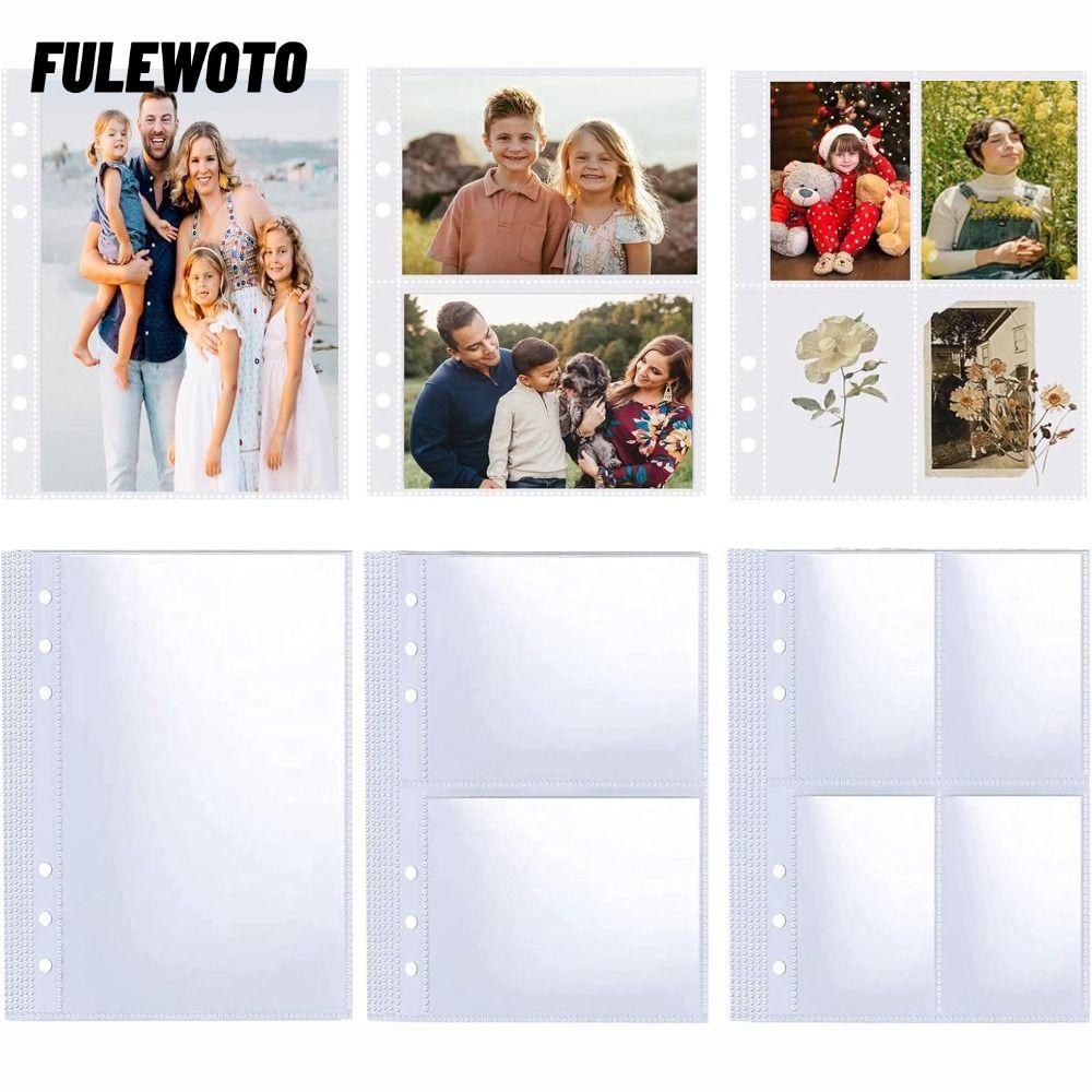FILEWOTO Photocard Tay áo, A5 Size 6 Ring Photocard Binder, K-pop Photocard Binder Multi-Pockets Tra