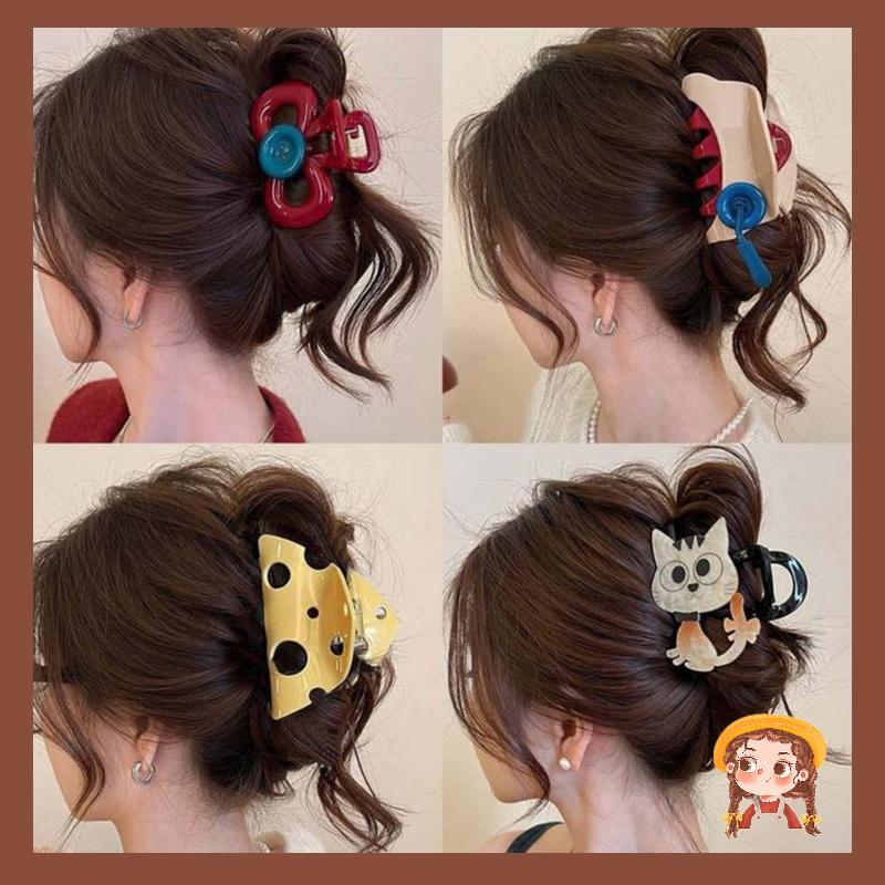 Li Eye Catching Hair Claw Kẹp tóc nữ Kẹp tóc chắc chắn Giá đỡ đuôi ngựa