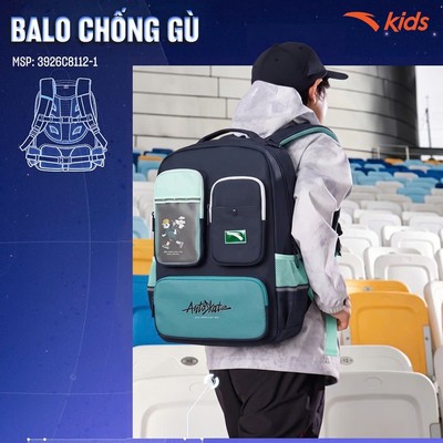 ANTA KIDS Balo Đi Học Dành Cho Bé Trai Và Bé Gái Đệm Êm Ba lô trẻ em 3926C8112, Hỗ Trợ Giảm Gánh Nặng Và Bảo Vệ Cột Sống