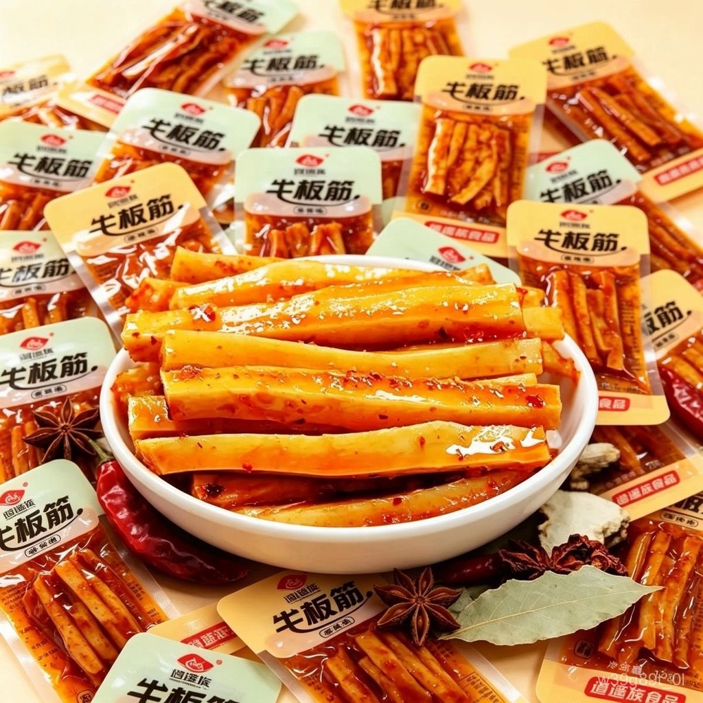 Gân bò cay vị nướng 12g chuẩn vị Tứ Xuyên, snack gân bò xé nhỏ ăn vặt đóng gói tiện lợi