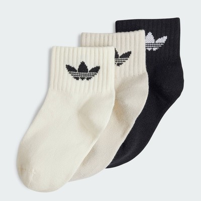 adidas Phong cách sống Bộ 3 Đôi Tất Cổ Chân Trẻ Em Trẻ em Đen JJ1992