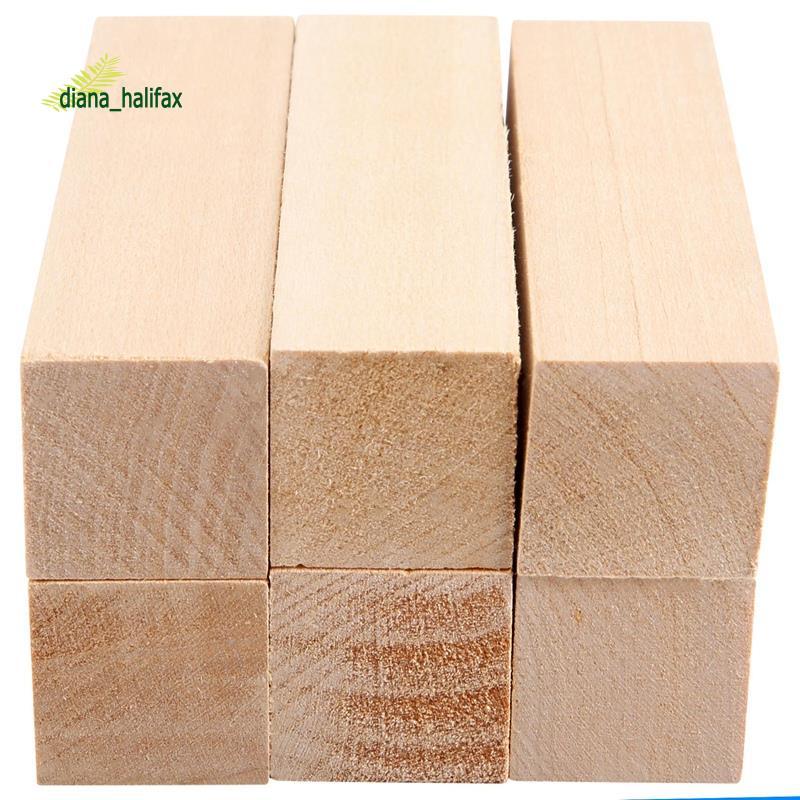 6 Chiếc Basswood Khắc Khối Gỗ Cho Người Mới Bắt Đầu Khắc Sở Thích Bộ DIY Khắc Gỗ