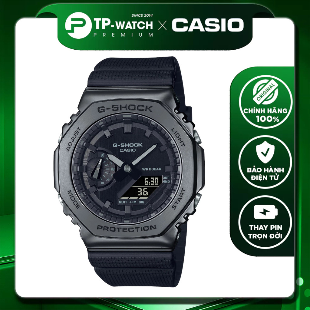 Đồng Hồ Nam Dây Nhựa Casio G-Shock GM-2100BB-1A Vỏ Thép Chính Hãng - GM-2100BB-1ADR Carbon Core