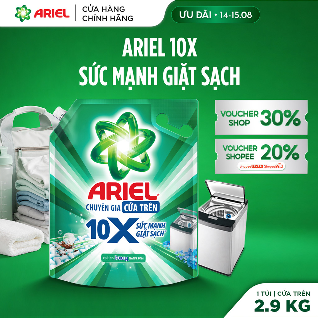 Nước Giặt Cửa Trên ARIEL 10X Giặt Nhanh 2.9KG
