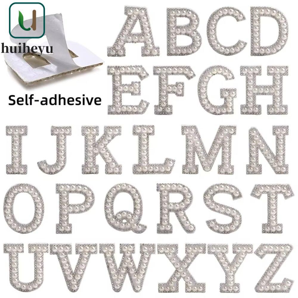 ZENITHEM 26 Cái 26 Chữ Táo, Bảng Chữ Cái Tiếng Anh 3D Kim Cương Giả Miếng Dán Chữ Cái, Chất Lượng Ca