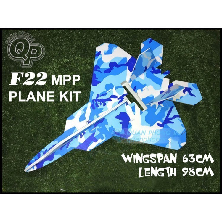 Kit F22 Dẻo MPP Sơn sải cánh 62-64cm (Không bao gồm đồ điện)