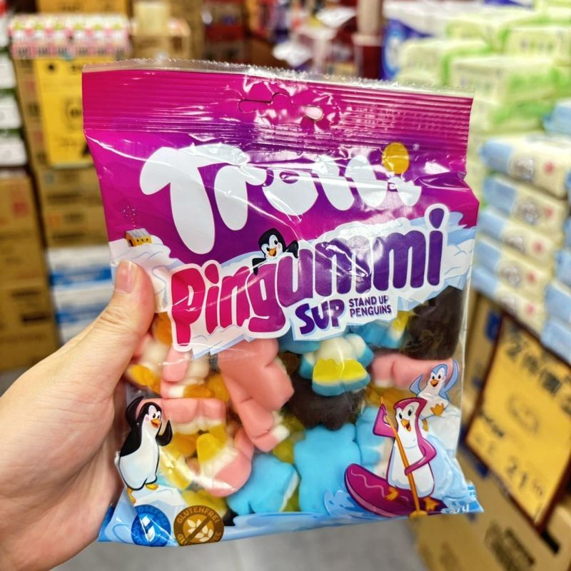 Nhập Khẩu TROLLI TROLLI Chim Cánh Cụt Hình Mickey Gummy Gummy Gummy Hương Trái Cây Hỗn Hợp Nhiều Hìn
