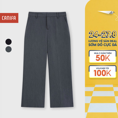 Quần dài nữ dáng suông ống đứng hai lớp CANIFA 6BP26S001