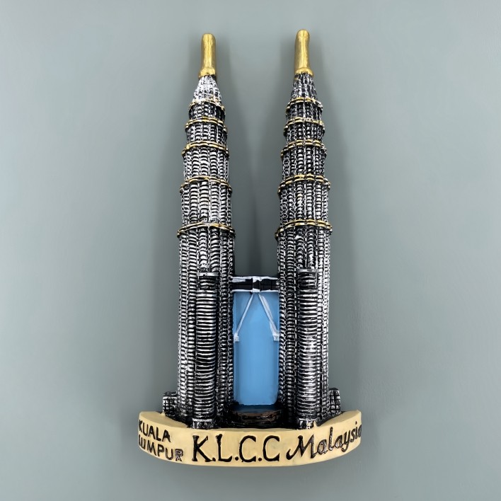 Malaysia Giropo Du Lịch Lưu Niệm Sáng Tạo Landmark Song Tử Trang Trí Thủ Công Từ Tủ Lạnh Dán Quà Lưu