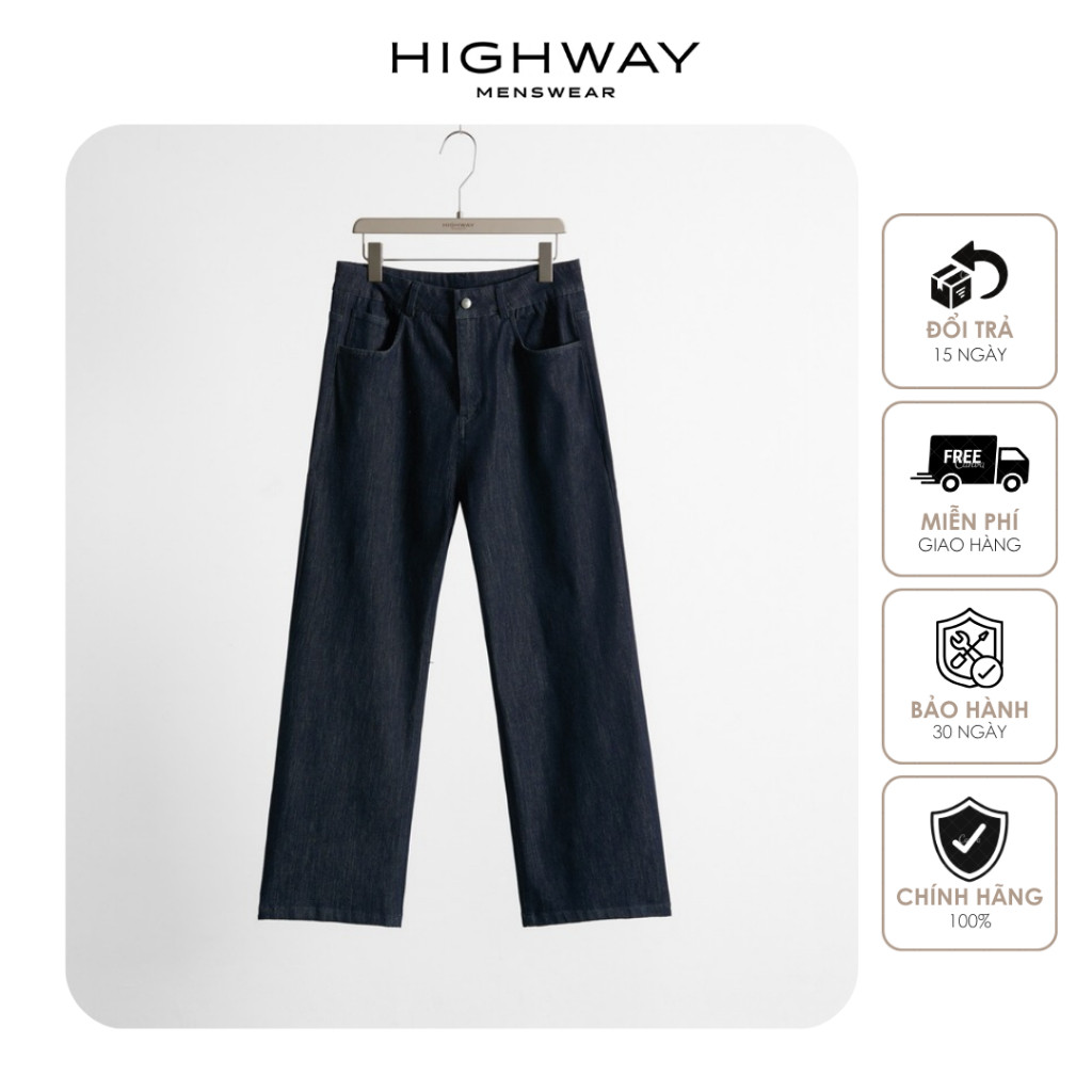 Quần Jean nam ống suông bền đẹp Highway (Menswear) Bryce