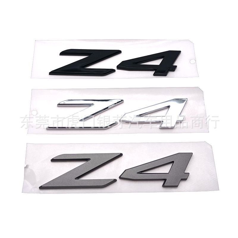 BMW Z4 Đen 3D Chữ Biểu Tượng Huy Hiệu Miếng Dán Phía Sau Thân Xe Decal Sửa Đổi Xe Phụ Kiện Chống Thấ