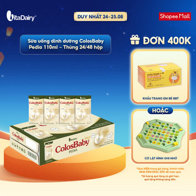 [THÙNG 24/48 HỘP] Sữa uống dinh dưỡng ColosBaby Pedia 110ml - VitaDairy