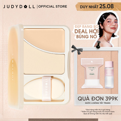 Bảng Bắt Sáng 2 Ô JUDYDOLL Highlight Duo Chất phấn mịn lì +chất kem mướt mịn Che rãnh lệ Che quầng thâm Làm đầy Tiệp da 8g