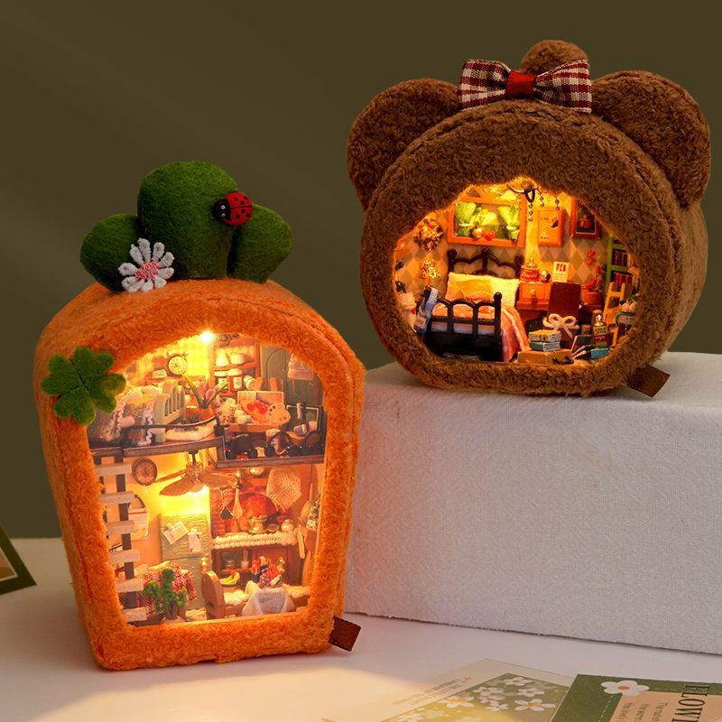 TQ~[Free gifts]diy Handmade miniature house model assembly kit, educational stress-relief toy, birth