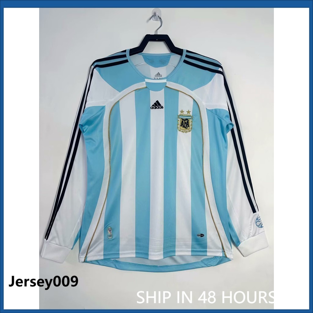 2006 Argentina Home Retro Áo bóng đá AAA + Áo bóng đá dài tay chất lượng cao