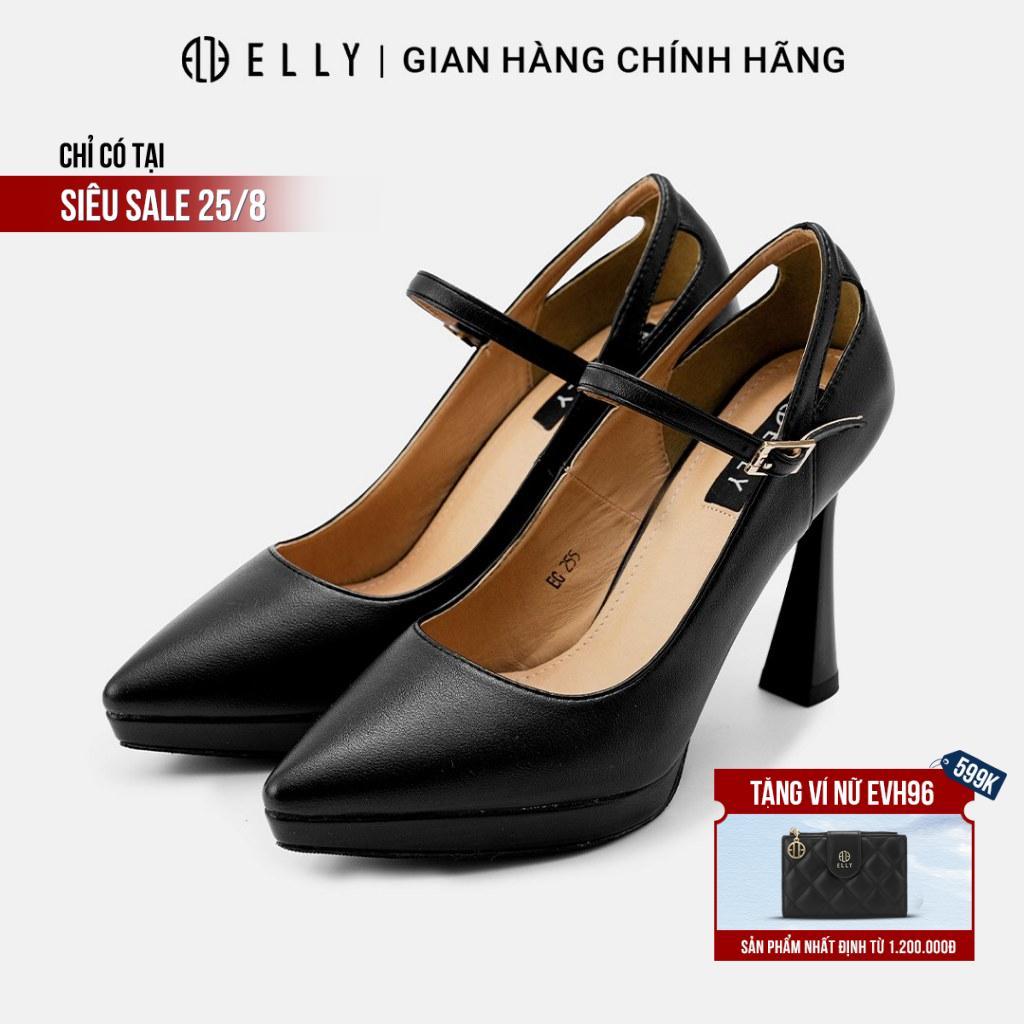 [TẶNG VÍ 599K 25/8] Giày cao gót nữ ELLY EG253 11cm da tổng hợp thời trang công sở