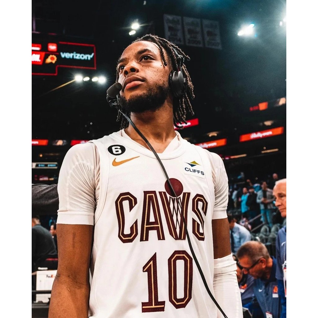 Darius Garland (Darius Garland) Số. 10 Jersey NBA League Cavaliers Áo ép nóng Đồng bộ ánh sáng vuông