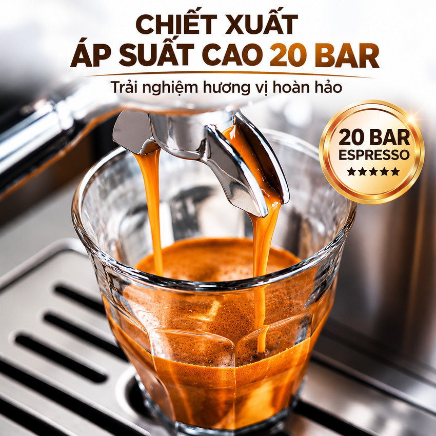 🌟 Máy pha cà phê Espresso chuyên nghiệp, thương hiệu Mỹ HiBREW cao cấp - H10A - HÀNG CHÍNH HÃNG