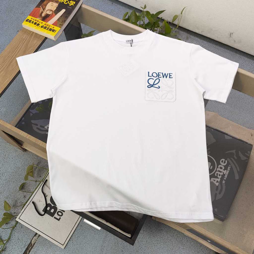 LOEWE LOEWE Áo thun ngắn tay mùa hè Kích thước lớn Phong cách cổ điển Slim-fit Slimmer Look Quần áo 
