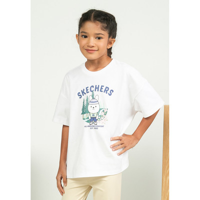 Áo Thun Tay Ngắn Bé Gái Skechers Urban Outdoor Short Sleeve Tee - SL325G273-0019 Online Sale
