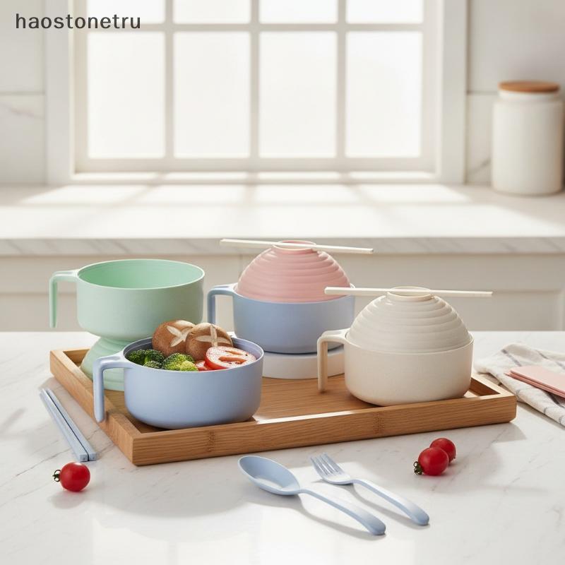 OST Ramen Bát Bộ Ramen Mì Bát Có Chopstis Ramen Bát Nồi Microwavable Có Nắp N